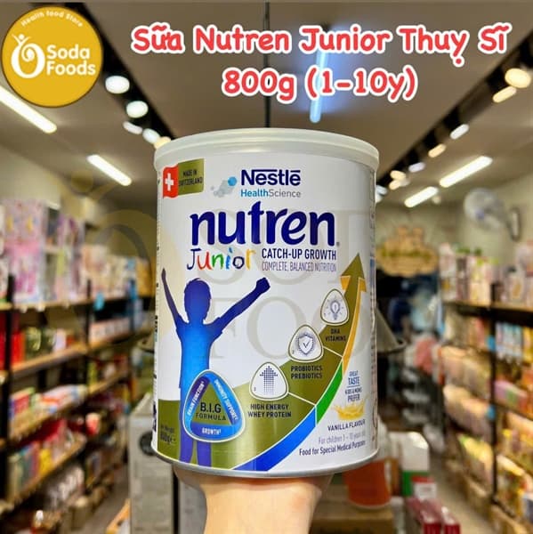 Sữa Nutren Junior Thuỵ Sĩ 800g (1-10y)