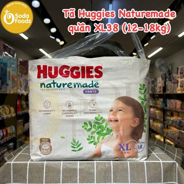Tã Huggies Naturemade quần XL38 (12-18kg)