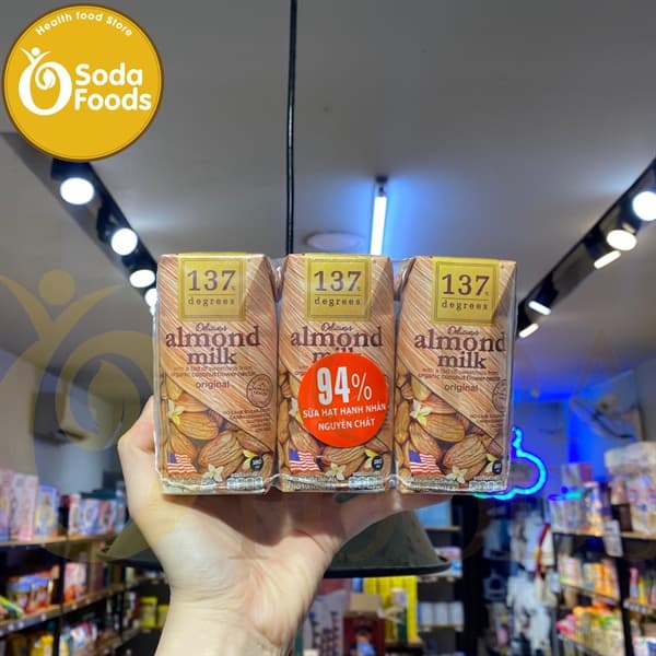 Sữa Hạt 137 180ml Thái Lan - Hạnh nhân nguyên chất 94%