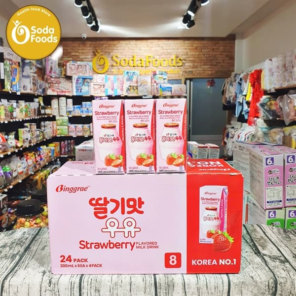 Sữa tươi Binggae HQ 200ml - Dâu