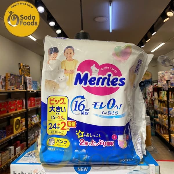 Tã Merries quần XXL24+2 (15-28kg)