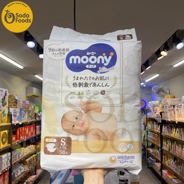Tã Moony Natural dán S58 (4-8kg)