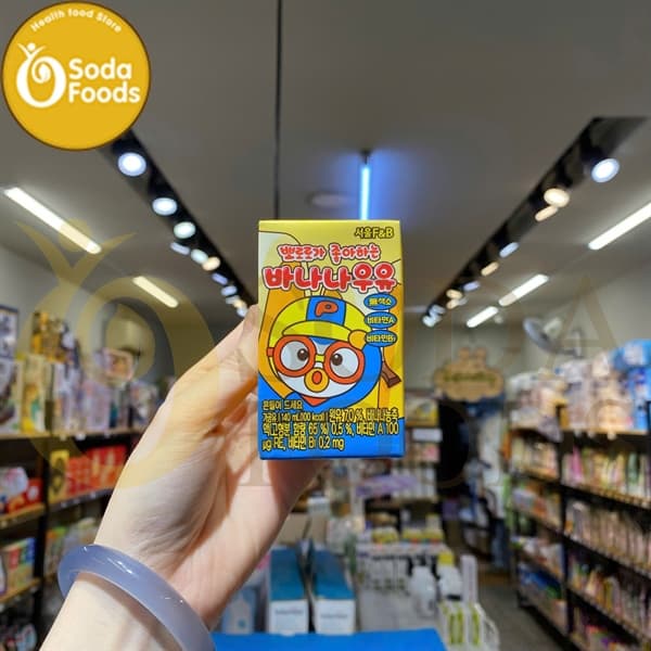 Sữa tươi Pororo 140ml Hàn Quốc 1y+ Chuối