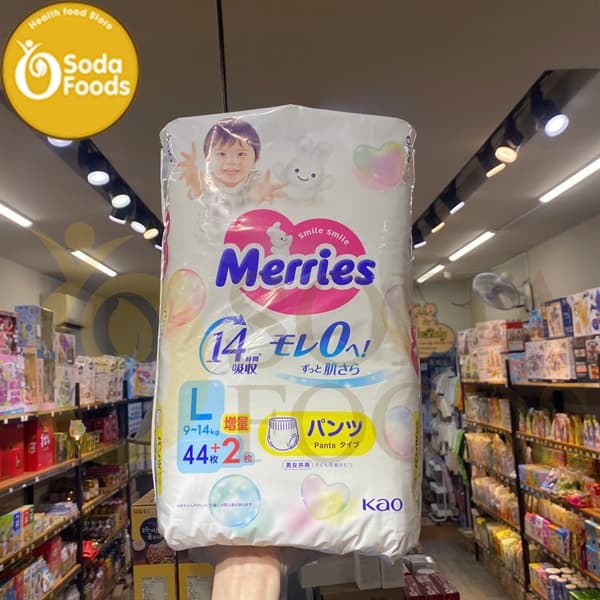 Tã Merries quần L44+2 (9-14kg)