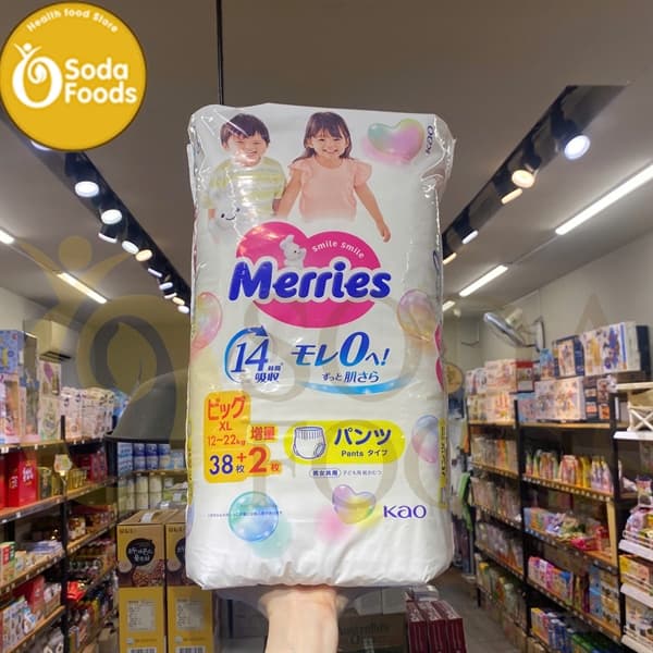 Tã Merries quần XL38+2 (12-22kg)