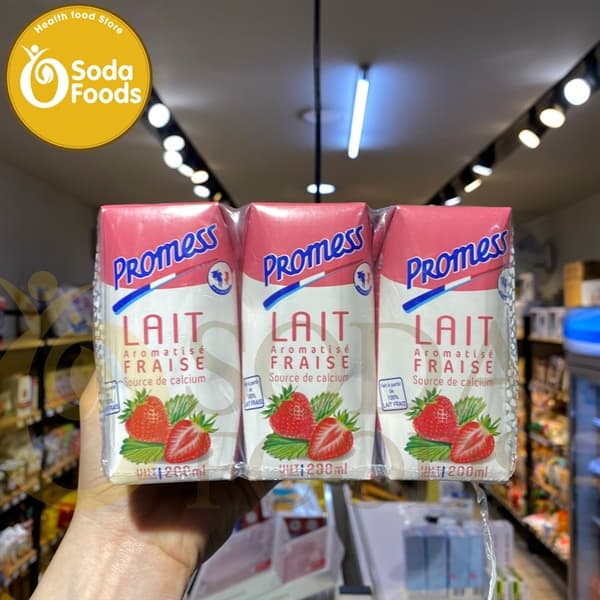 Sữa tươi Promess 200ml Pháp - Dâu (2y+)