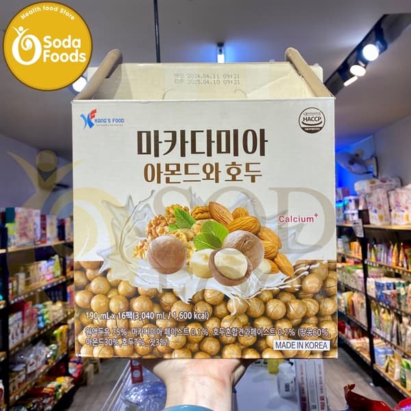 Sữa hạt macca óc chó hạnh nhân hàn Quốc 190ml