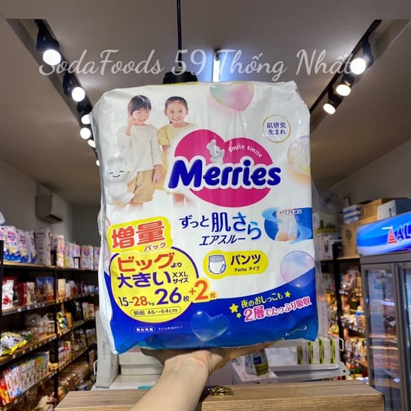 Tã Merries quần XXL26+2 (15-28kg)