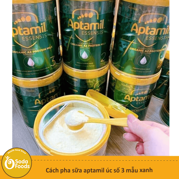 Hướng dẫn cách pha sữa Aptamil Úc số 3 mẫu xanh cho trẻ từ 1-2 tuổi