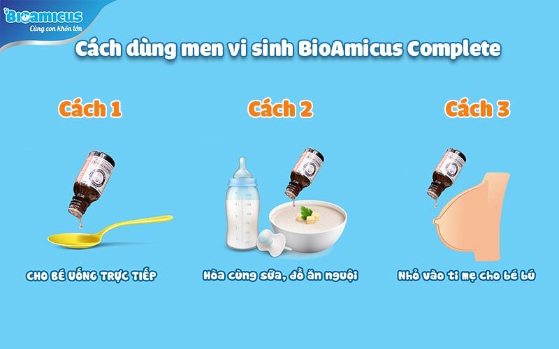 cách dùng men 10 chủng BioAmicus Complete