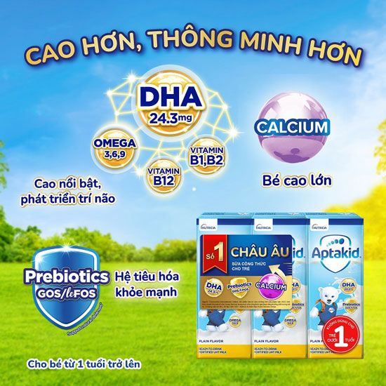 Sữa công thức pha sẵn Aptamil Kid hộp 180ml cho trẻ từ 1 tuổi