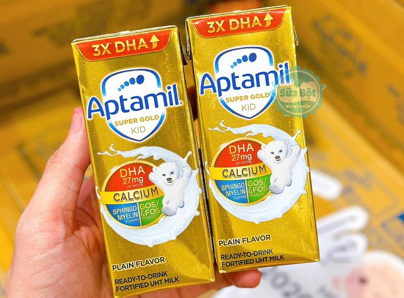 Sữa công thức pha sẵn Aptamil Super Gold Kid mỗi ngày uống từ 2 - 3 hộp